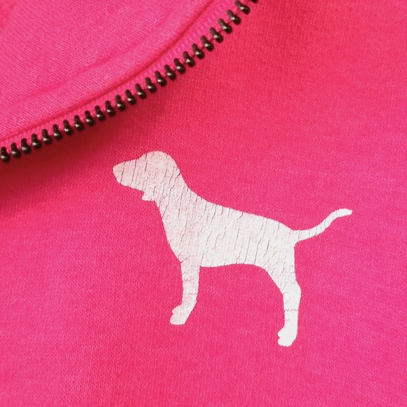 PINK Victoria Secret  Love Pink 86 1/4 Zip Up Hoodie - Picture 3 of 5